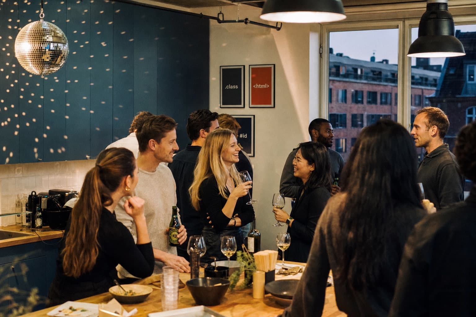 Stemning fra fredagsbar i køkkenet