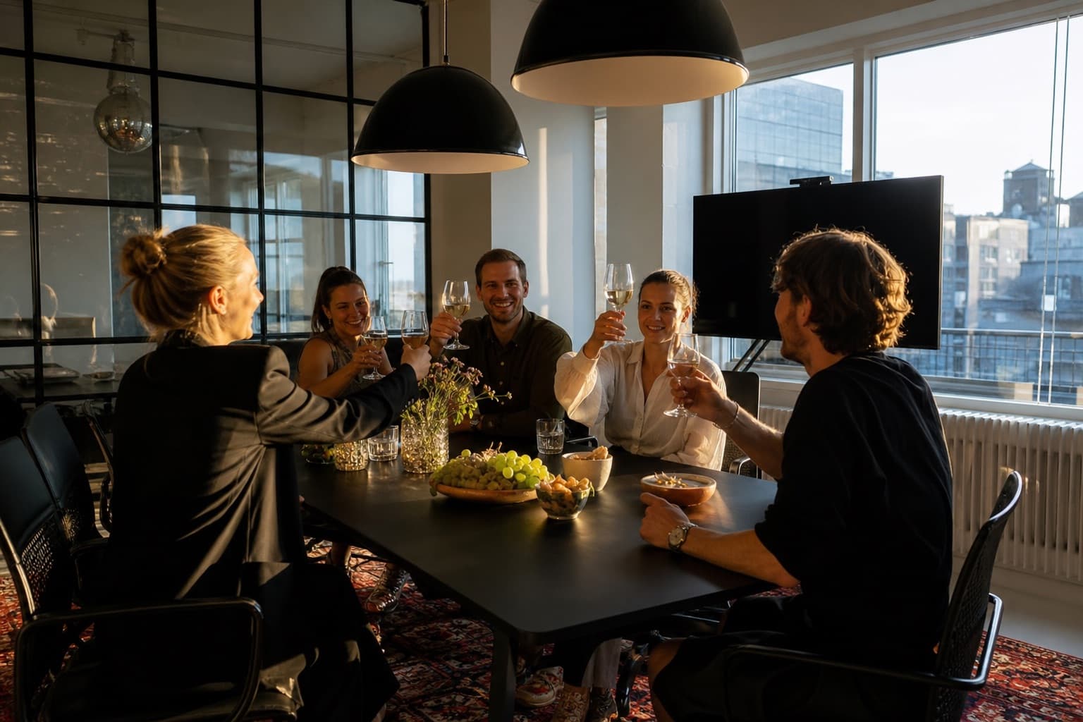 Stemning fra skål i mødelokalet
